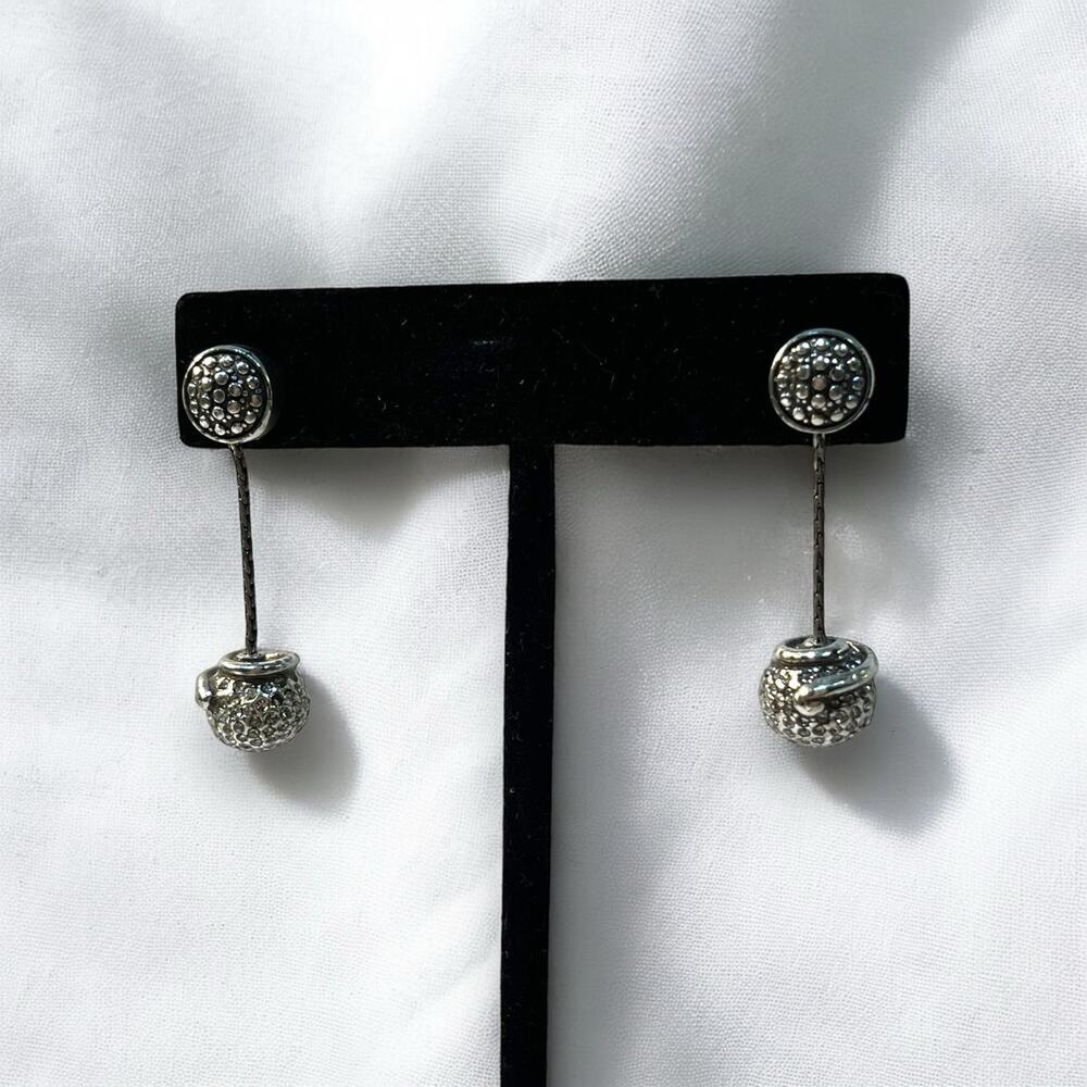 Brighton Silver Plated Crystal Dangle Drop Earrings